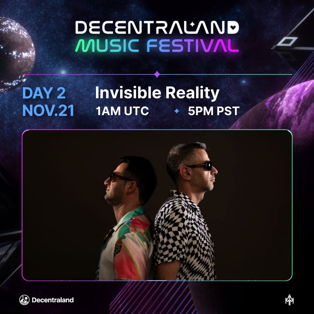 InvisibleRealit's tweet photo. Join us on a virtual dance festival by @decentraland_foundation this weekend gonna be interesting for sure . Virtual world dance with real music .
.
.
#invisiblereality
#progressivelsytrance
#psytrance
#virtual
#virtualparty https://t.co/Ik1gBiKL97