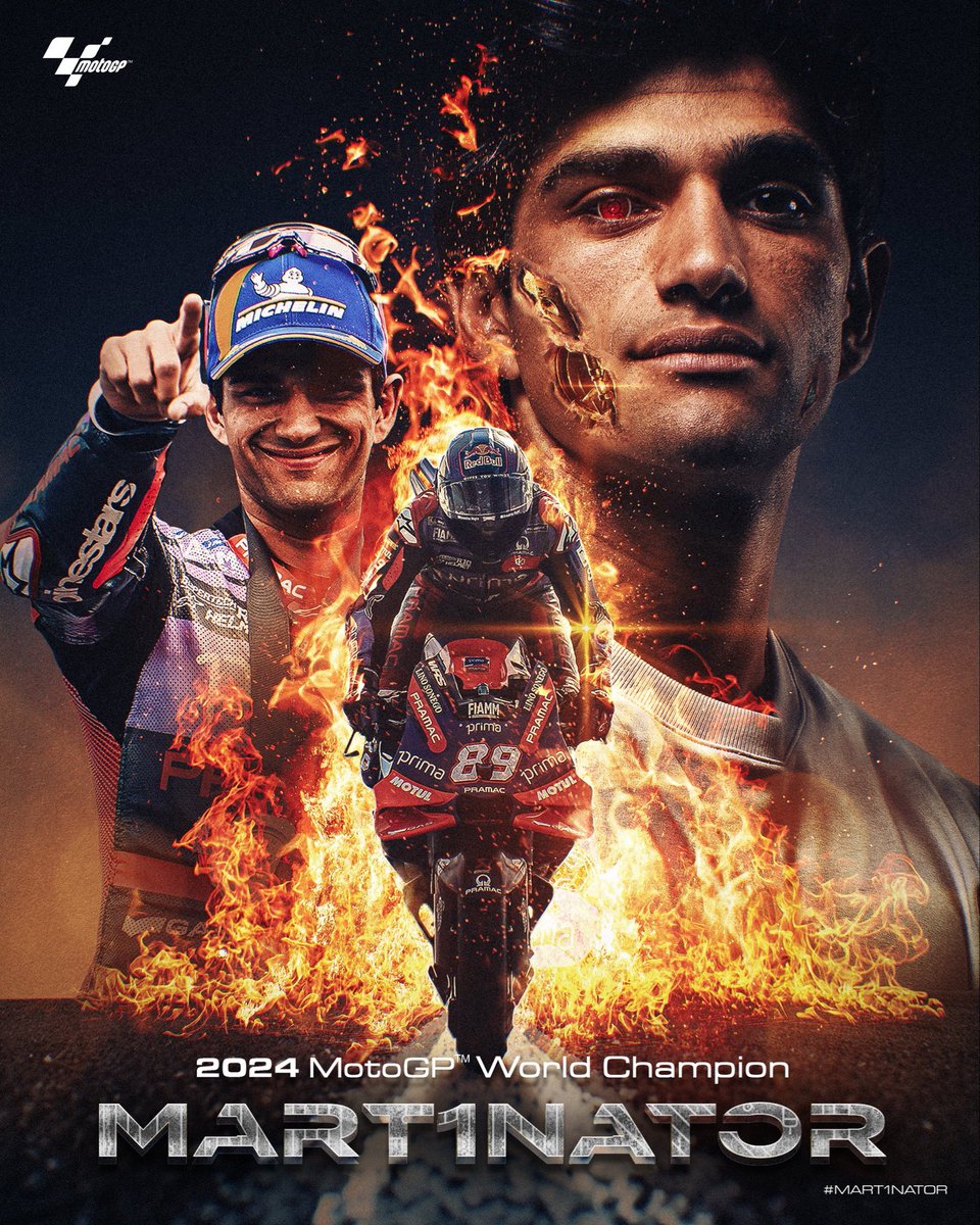 idextratime's tweet photo. ✅ RESMI: Jorge Martín dipastikan menjadi juara dunia MotoGP musim 2024 setelah berhasil finish di peringkat ketiga GP Catalunya. 🏆 https://t.co/0QcgJpG57E