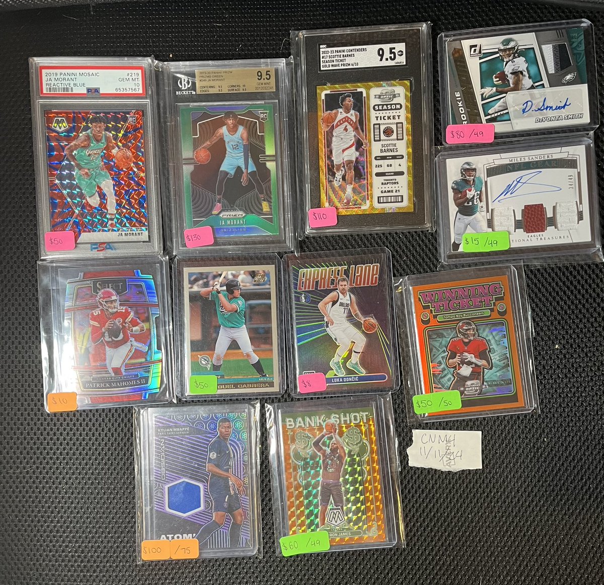 cnm4cards's tweet photo. @SlabtownCollect Ohtani- $30
Kobe rookie- $10
Cunningham- $25
Lillard-$15
Kalkbrenner- $35

All OBO https://t.co/SQeGFsRHxZ