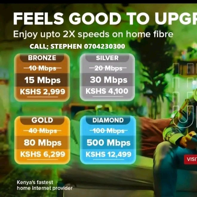 Maruti KE. ๐ฐ๐ช (@ipodi_stephen) on Twitter photo Enjoy seamless speeds at the comfort of your home with safricom home fibre. Enjoy seamless speeds at the comfort of your home with safricom home fibre.