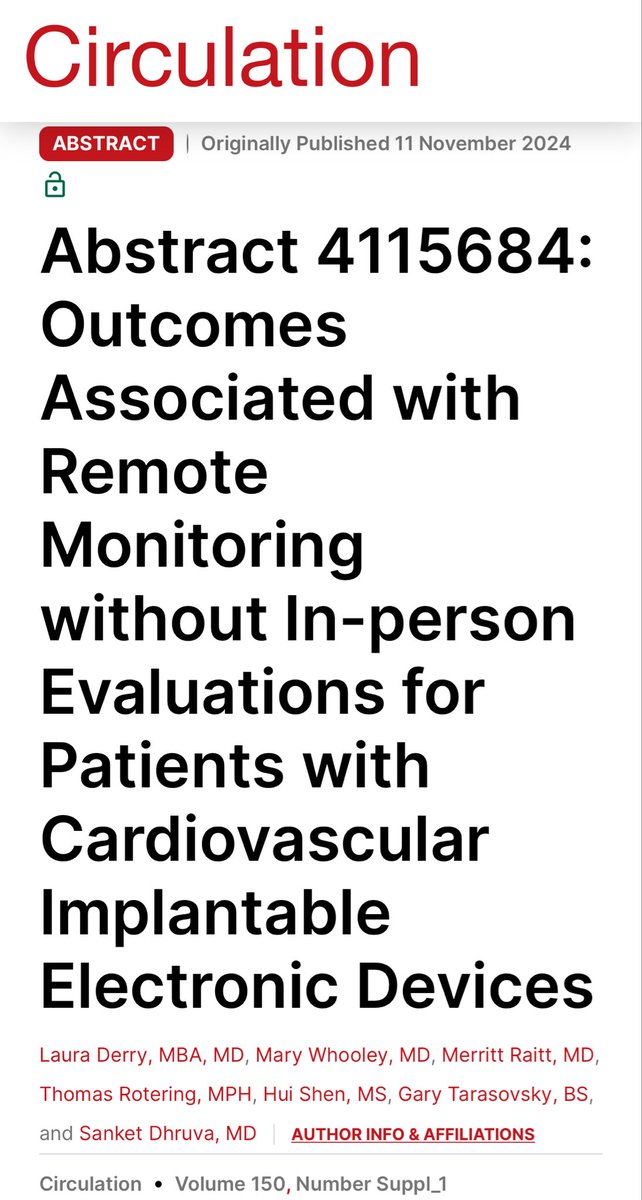 Laura Derry (@lauratderry) on Twitter photo Excited to present our abstract today at #AHA24 - a project led by collaborators <a href="/SFVAMC/">VA San Francisco</a> @VAPortland <a href="/UCSFCardiology/">UCSF Cardiology</a>. Among Veterans with #CIEDs engaged in #RM, odds of #MACE was similar regardless of whether Veterans had in-person &/or virtual vs no visits. More to come! Excited to present our abstract today at #AHA24 - a project led by collaborators <a href="/SFVAMC/">VA San Francisco</a> @VAPortland <a href="/UCSFCardiology/">UCSF Cardiology</a>. Among Veterans with #CIEDs engaged in #RM, odds of #MACE was similar regardless of whether Veterans had in-person &/or virtual vs no visits. More to come!