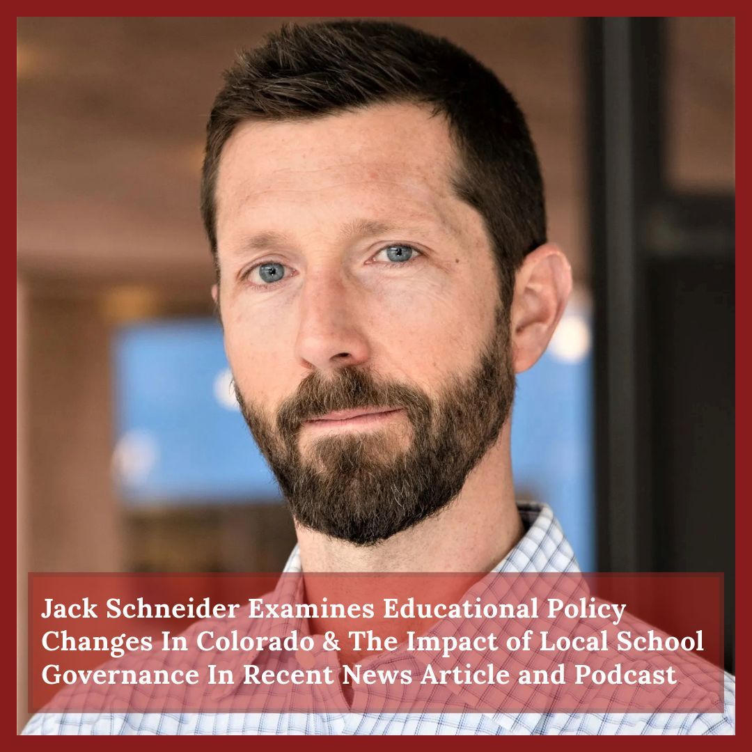 Jack Schneider recently discussed Colorado's Amendment 80 in a Colorado Sun article and joined The Referenda Podcast hosted by Derek Gottlieb to talk about how local school governance affects citizens.

Article Link: buff.ly/3YE7jBT 

Podcast Link: buff.ly/3UTdkZw