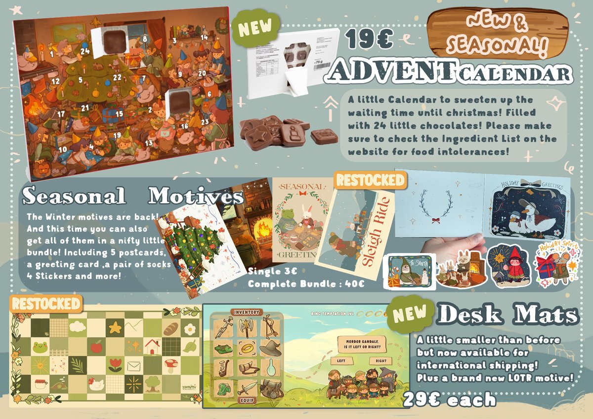 tsuyonpu's tweet image. Tsuyonpu Market is now OPEN for the Winter! ☃️❄️
Get Cozy for the season! You can find even more things on tsuyonpu dot com! ☃️