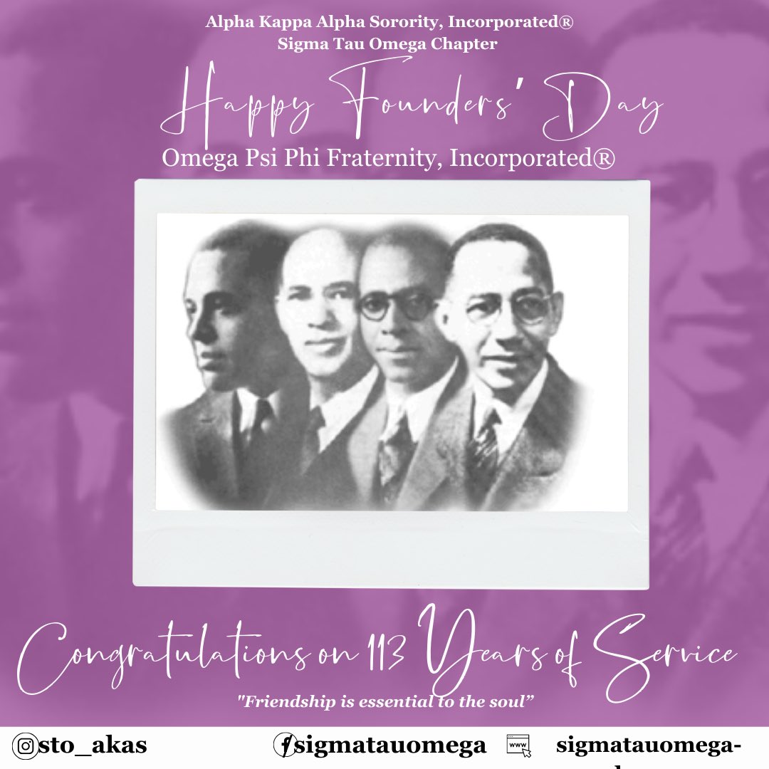 Warmest congratulations on reaching the remarkable milestone of your 113th Anniversary, Omega Psi Phi Fraternity, Incorporated®! 

On this special occasion, we extend our deepest gratitude for your unwavering dedication and service to the community.