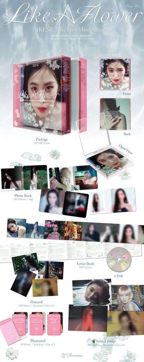 IRENE 'Like A Flower' Album Details (Case Ver.)

IRENE The 1st Mini Album 【Like A Flower】
➫ 2024.11.26 6PM (KST)

💿Pre-order
irene.lnk.to/like_a_flower

#아이린 #IRENE
#LikeAFlower #IRENE_LikeAFlower
#레드벨벳 #RedVelvet