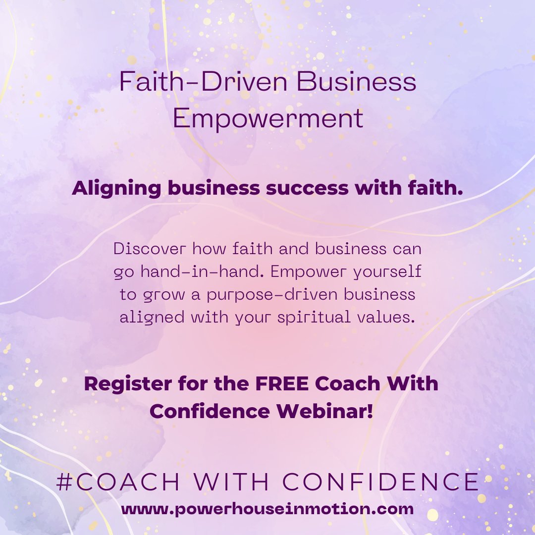 Faith empowers us to move mountains. 🌄 How has faith played a role in your business journey? Comment below!

Join us and be empowered through faith-driven business practices!

#FaithAndBusiness #BusinessEmpowerment #FaithInBusiness