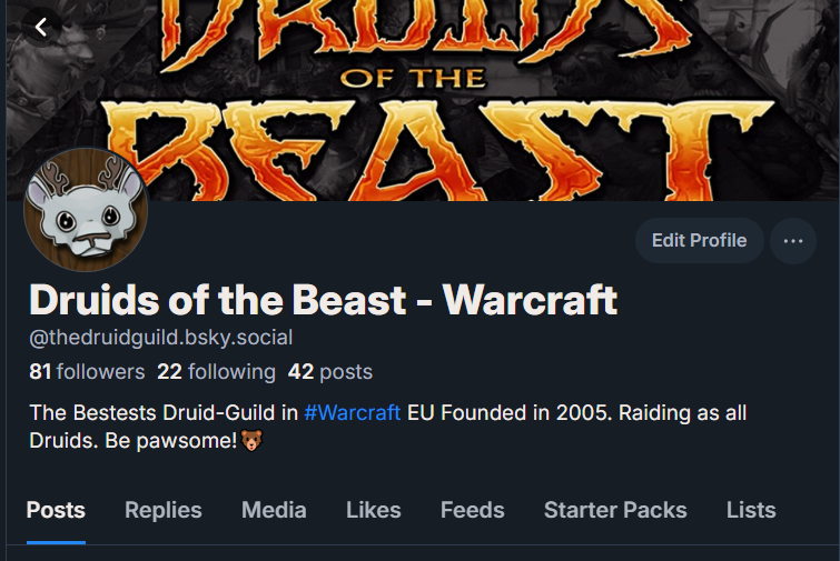 TheDruidGuild's tweet photo. We have gone from 1k+ druid addicted fan followers to less than 100!  Please help us getting started once more if you're joining the blue butterflies! 🦋

 Let's get a solid #Warcraft community going! https://t.co/IBTol7TuSJ