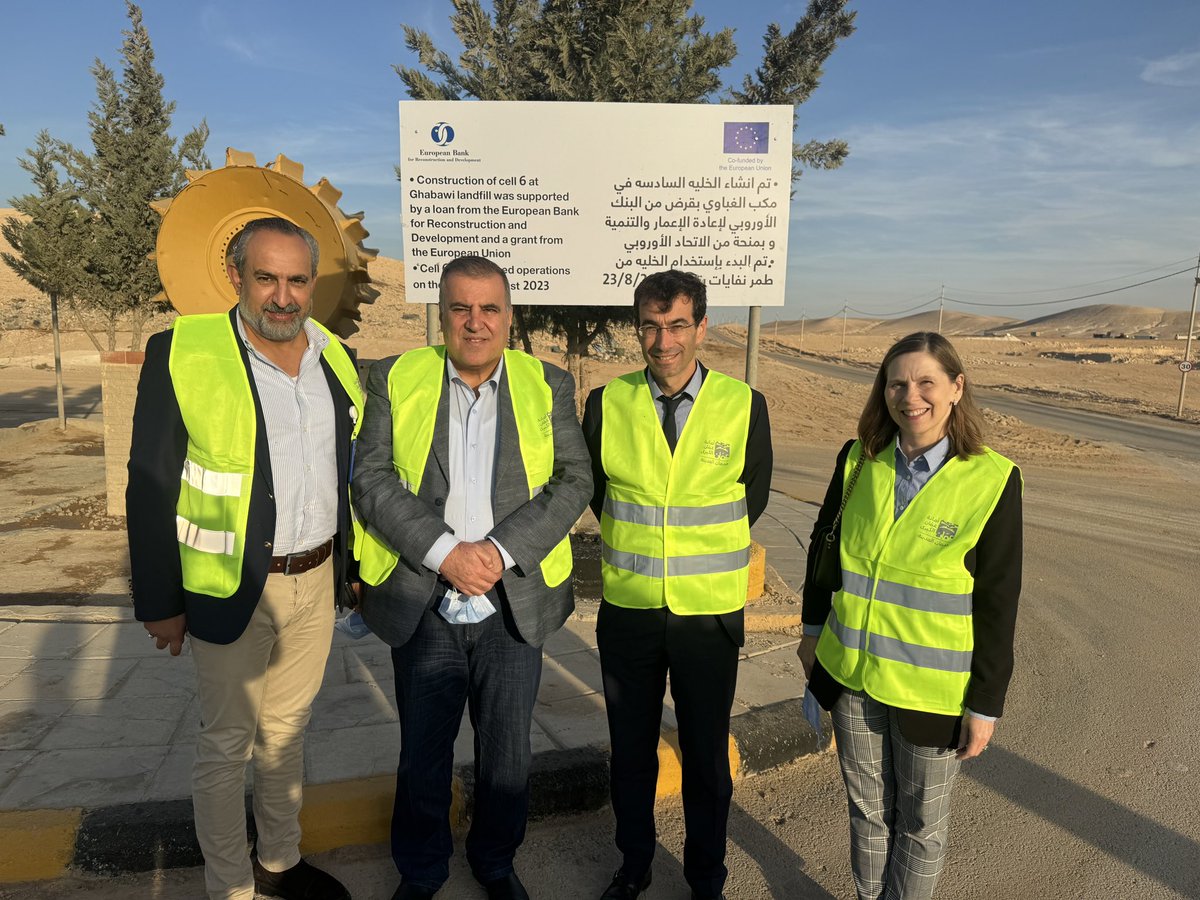 GMBiery's tweet photo. @EUinJordan Ambassador, Pierre-Christophe Chatzisavas &amp; I visited Ghabawi landfill, Amman's largest waste facility &amp; Al Ghabawi Septic Tank Facility. @EBRD &amp; @eu_near are supporting @GAMtweets Ministry of Water &amp; Irrigation to provide better services to over 1 million people. https://t.co/7qB2Tn8Kio