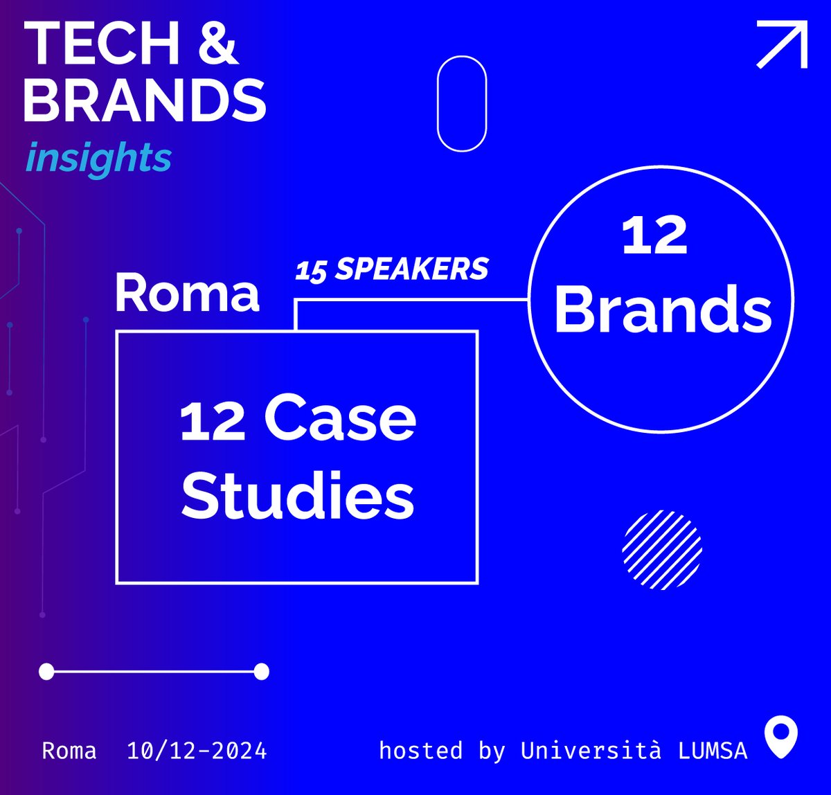🚀 Tech &amp; Brands torna a #Roma il 10 Dicembre!

📚 12 Case History
🎤 15 Speaker di alto livello
💡 Insight su #MarTech, #DigitalStrategy, #Ecommerce e #InnovazioneTecnologica

🏛️ Dove: Università LUMSA <a href="/UniLUMSA/">Università LUMSA</a>
📅 Quando: 9-17

👉 Programma completo qui: techandbrands.com/roma
