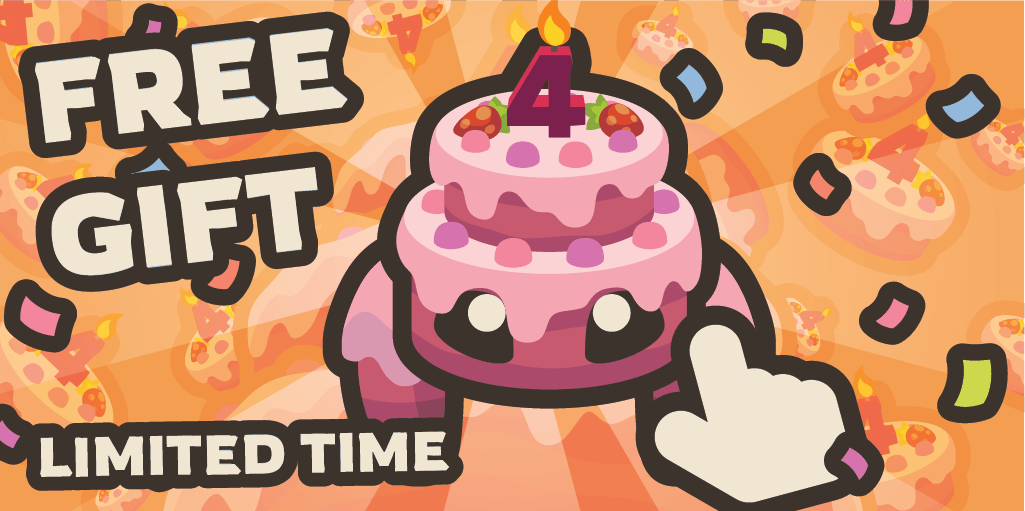Come and celebrate the 4th anniversary of Taming.io! A gift awaits you! #videogames