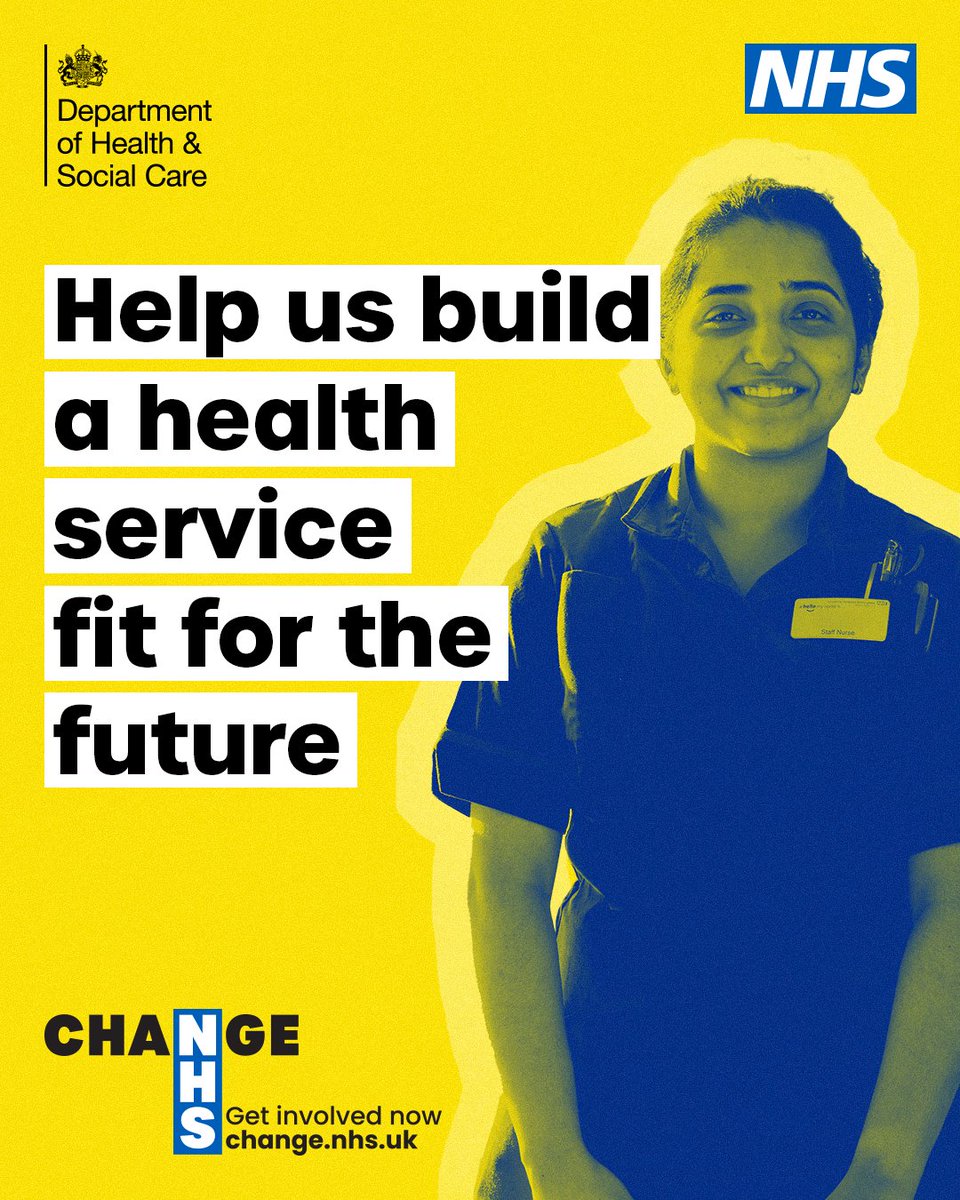 Our nursing and midwifery professions are uniquely placed to speak about what’s working in the NHS and what isn’t.

Make your voice heard and help shape the future of the NHS.

👉 change.nhs.uk/en-GB/projects…
