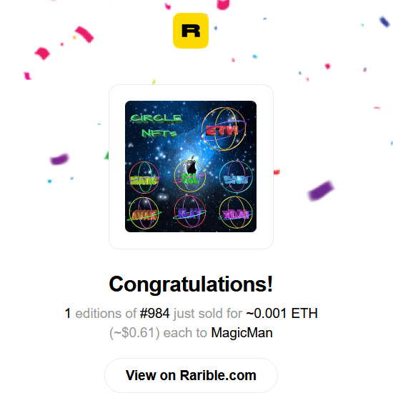 GramangzN's tweet photo. Rari 3D NFTs Evo #973, #984, #995 & #996
Item just sold
https://t.co/vV3XTUWFjU
#rarible #NFTsForSale #NFTshills #NFTMarketplace #NFTCollection #NFTCollectors #NFTCommunity #NFTDrop #RaritySniperNFT #RariChain #NFTDROPS #OpenSeaNFT #OpenSeaMarket #rarifoundation #NFTs https://t.co/YYb1w9O6sN