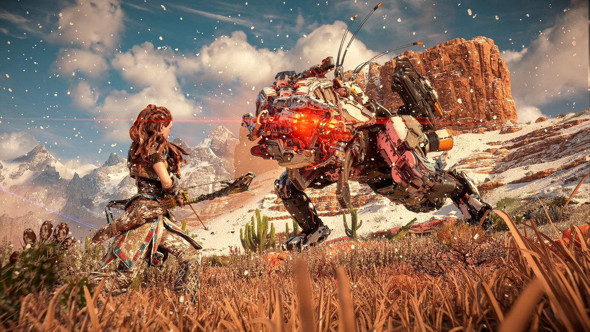 shadow_I1's tweet photo. Vuelvo a los retos de @PlayStationES y esta vez con #HorizonZeroDawnRemastered, la increíble nueva versión de la primera aventura de Aloy. Os dejo con mis 4 fotos favoritas. #PS5Share #BeyondTheHorizon #CosasDeGamer #PS5Pro https://t.co/Ieg37kll2U