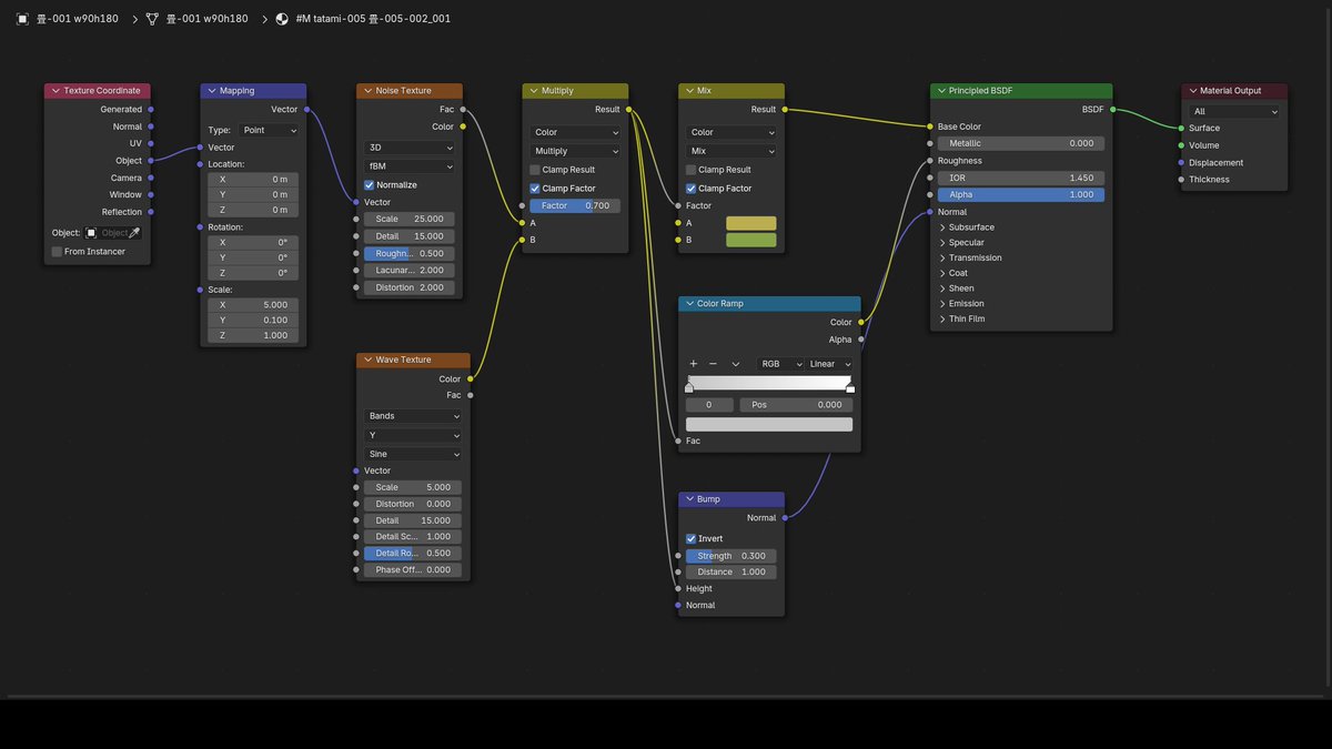 3dmanga's tweet image. #Blender #3Dviewer #b3d #procedual #node #Material
畳の3Dモデルビューアーを公開しました。  ブログにBlenderで作ったマテリアル(ノードツリー)を公開しています。 
3dmanga-maker.com/3dviewer_tatam…
畳が含まれる3DモデルはBoothで販売中です。 3dmanga.booth.pm/items/6287530