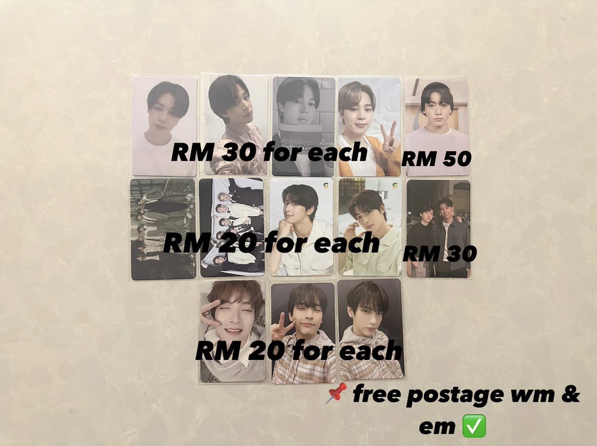 ndyathv's tweet photo. Wts bts official merch &amp; photocard 💜 free postage ✨ anything can dm me 💌🙈 just accept reserve with depo 📌 #pasarBTS #pasarbts #pasarBTSMY #myARMYjual #myARMYbeli @BTSMarketMY @pasarBTS @pasarbtsXtxt https://t.co/ynFMHyuJCQ