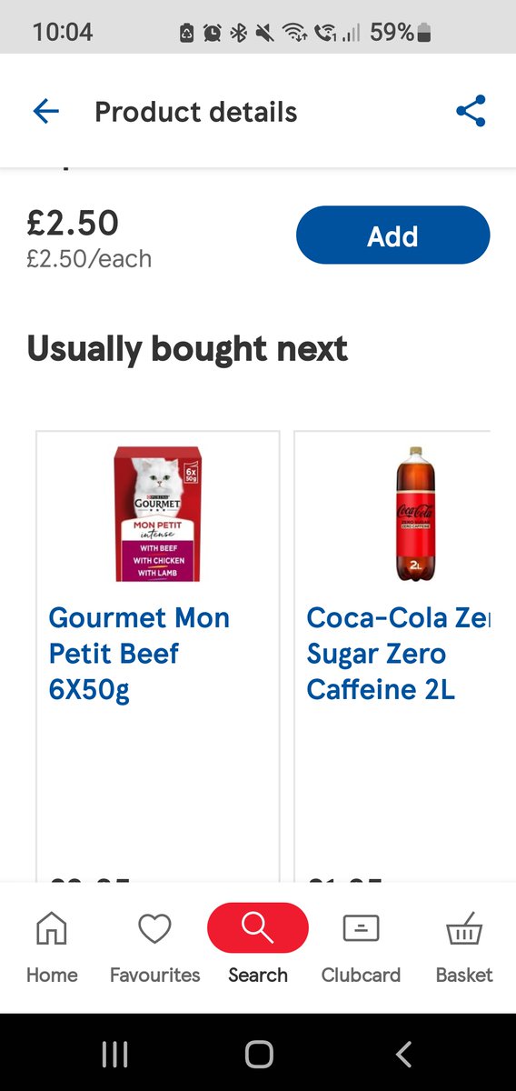 But why is cat food and Coke usually bought next?