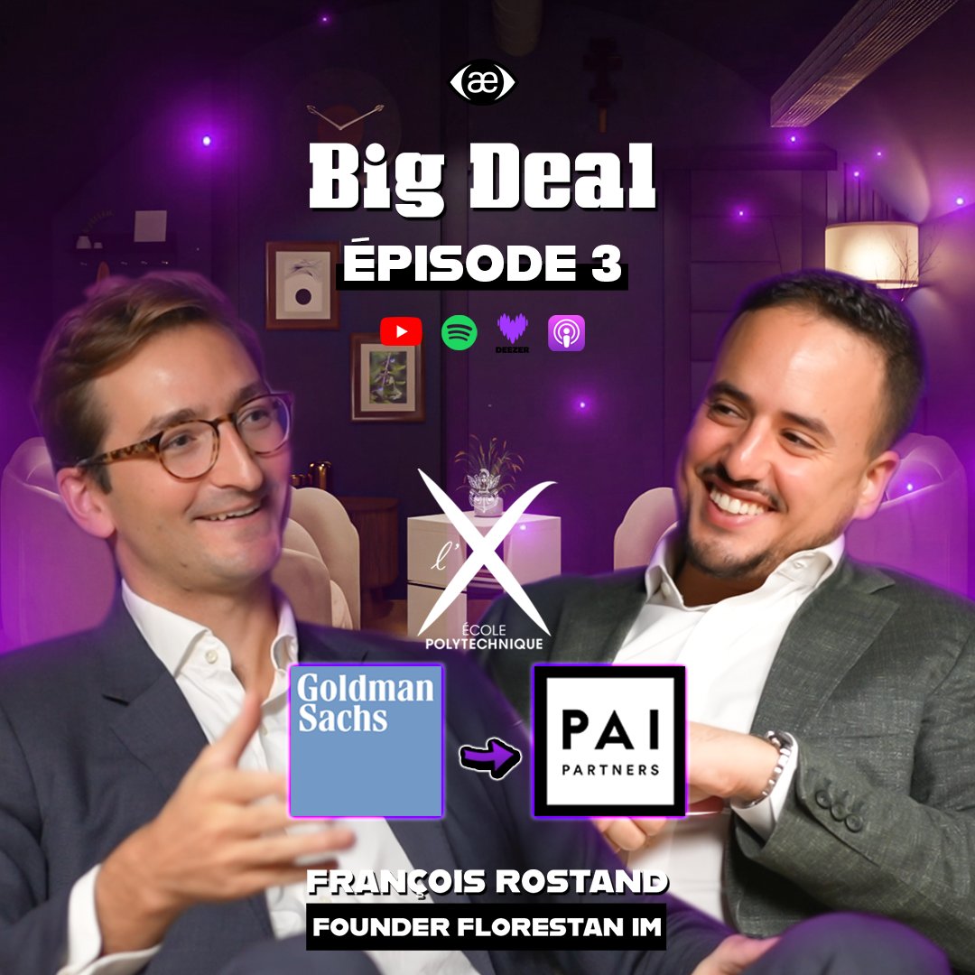 Le Private Equity, une fabrique à millionnaires ? François Rostand est l'invité du troisième épisode de Big Deal ! 🎙️

Diplômé de Polytechnique et Cambridge, François Rostand est actuellement Partner en Private Equity chez Tioopo Capital et fondateur de Florestan IM. 
Passé par