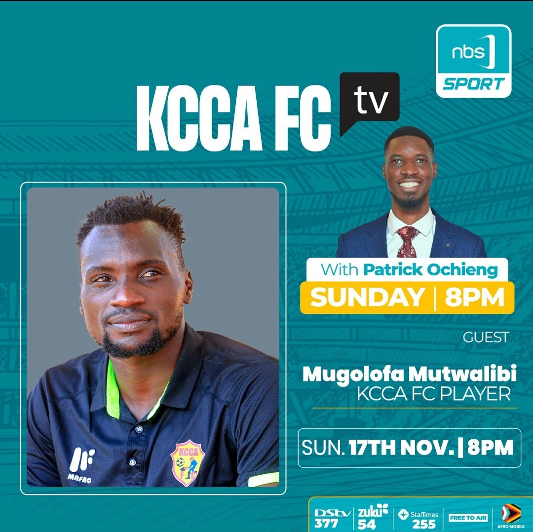 KCCAFC's tweet image. Cityzens, tonight, 8PM showing on #KCCAFCTV via @NBSportUg, catch the exclusive interview of our goalkeeper @mugolofa, a guest appearance from Ibrahim Musisi (Fimbo Vibes) and everything to do with our @KCCAFCAcademy
and the upcoming #StarTimesUPL fixture against @Nec_Fc

Make a