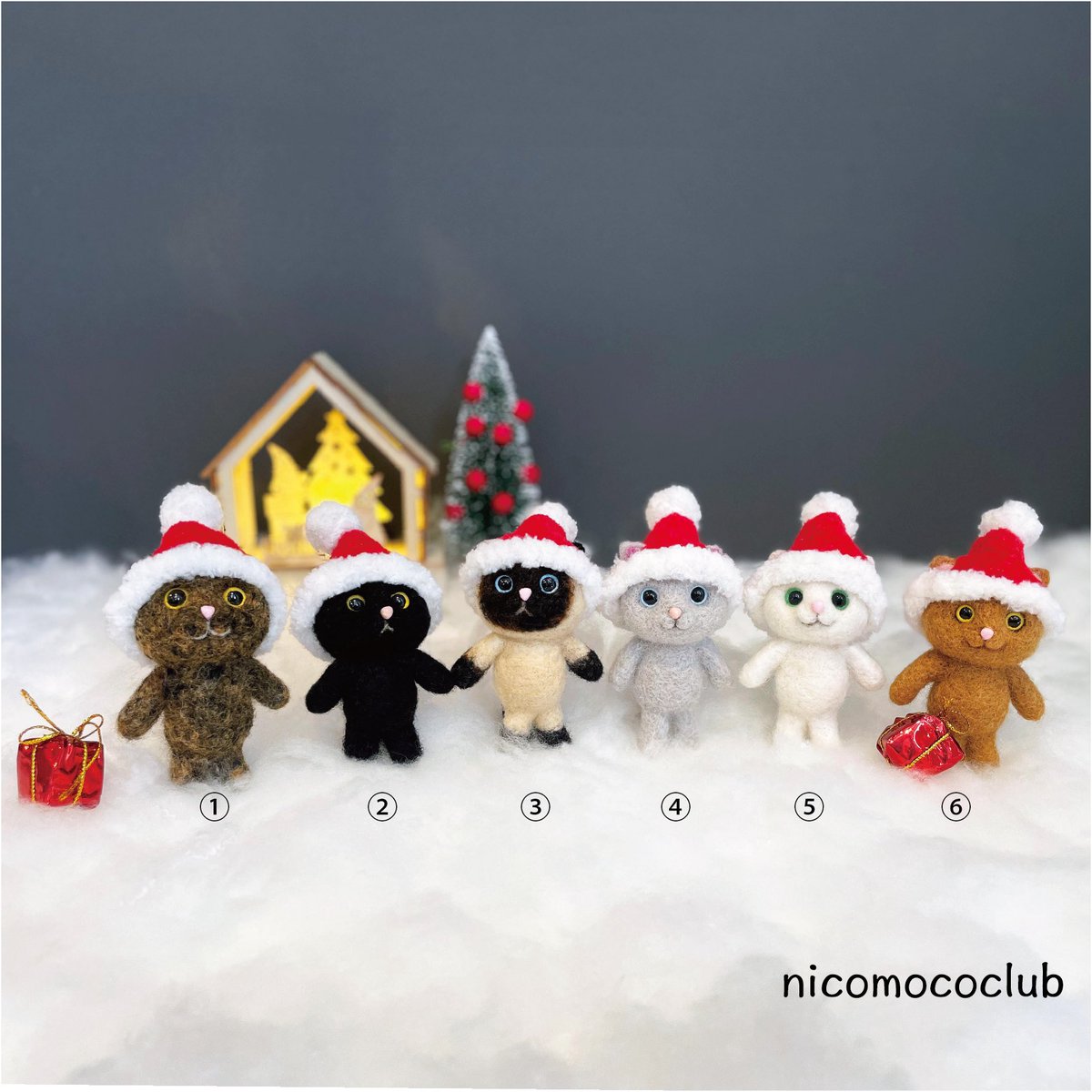 nicomococlub's tweet photo. みんなでクリスマス

#mineで販売中
#クリスマス
#羊毛フェルト
#ハンドメイド https://t.co/0YrU1L07ES