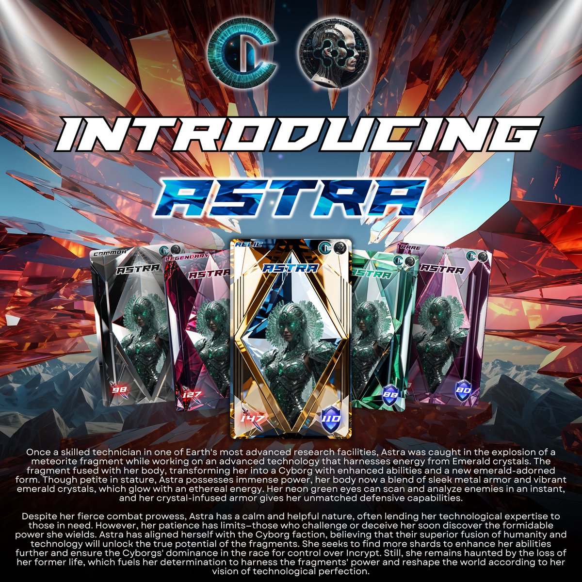 IncryptNFT's tweet image. NFT SHOWCASE #31

Name: Astra 
Faction: Cyborg
