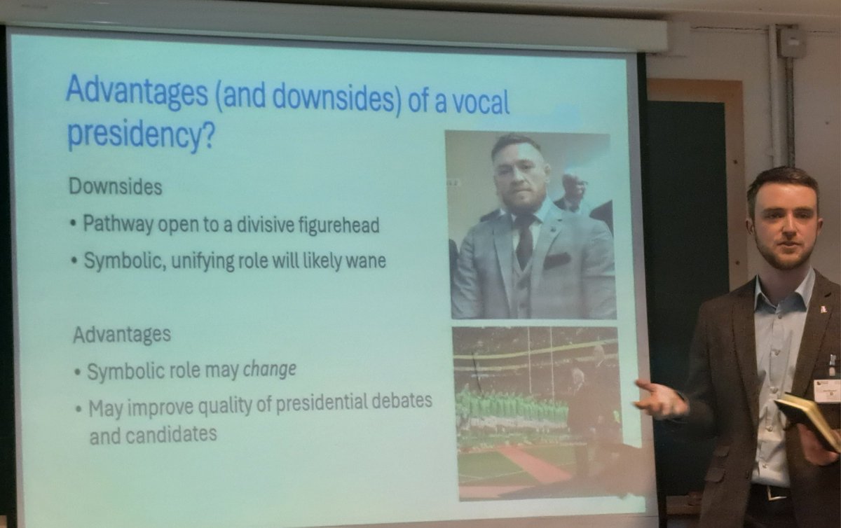 Seán Rainford (@seanrainford) on Twitter photo Presented a paper written by myself and the great <a href="/jamie_mc95/">Dr Jamie McLoughlin</a> at <a href="/law_IALT/">IALT</a> in Maynooth University.
We argue a political, vocal presidency *is* constitutional under Bunreacht na hÉireann. Paper is forthcoming in <a href="/dulawjournal/">Dublin University Law Journal</a>. Presented a paper written by myself and the great <a href="/jamie_mc95/">Dr Jamie McLoughlin</a> at <a href="/law_IALT/">IALT</a> in Maynooth University.
We argue a political, vocal presidency *is* constitutional under Bunreacht na hÉireann. Paper is forthcoming in <a href="/dulawjournal/">Dublin University Law Journal</a>.