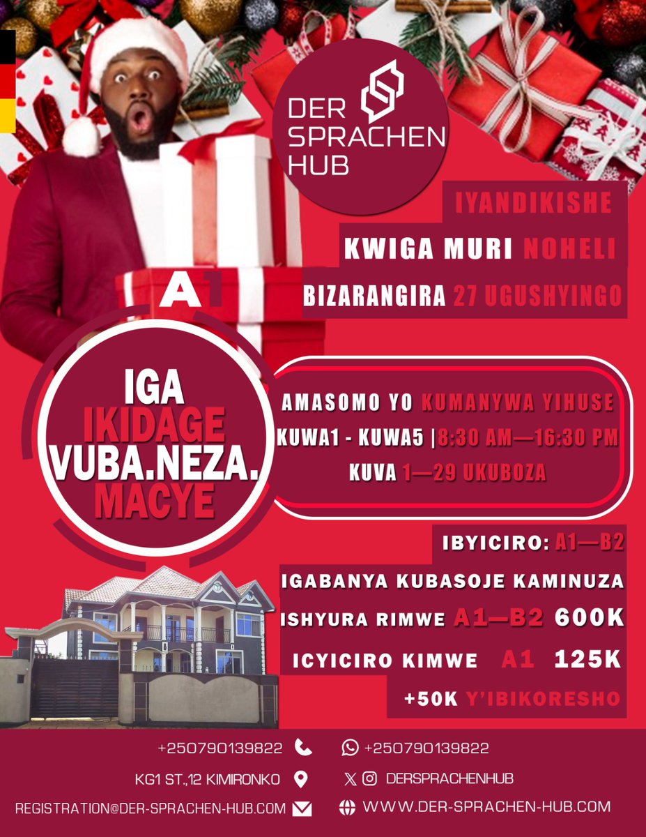 DerSprachenHub's tweet photo. @inema25 Wahita uza kwiga ikidage kugirango utazasigara!
Ni #IntensiveGermanCourses hamwe na #GermanLanguageAcademy https://t.co/U7wgFyoq3T