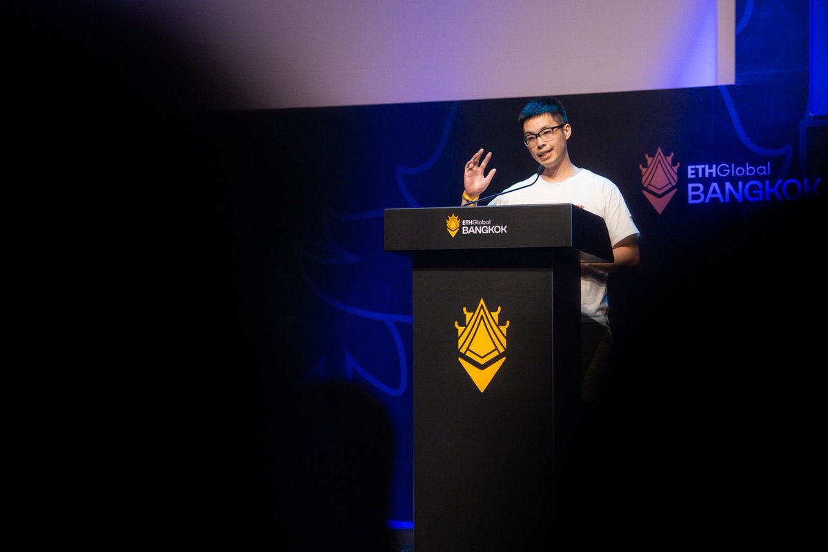 We just had ETHGlobal Bangkok Top 10 finalists demo their projects! Main themes:

- AI agents x crypto
- on-chain gaming
- zk apps
- payment &amp; trading apps 
- L2 interop solutions