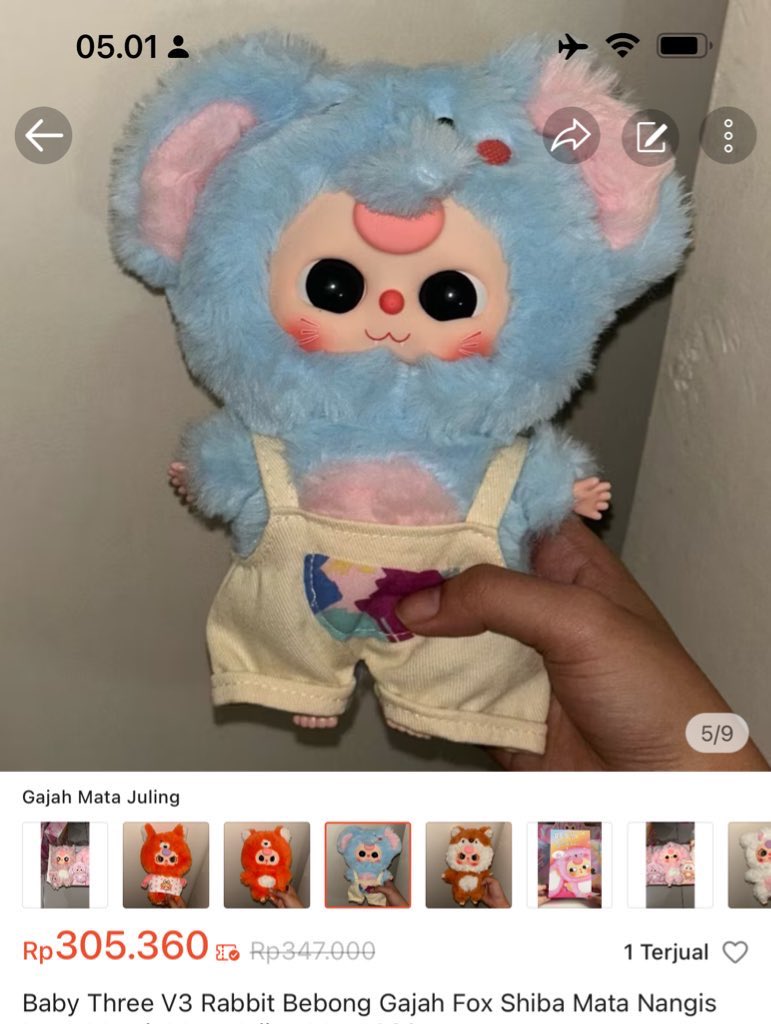 sleepyeunbi's tweet photo. yang lagi cari baby three v3 dan baby three lily rabbit town boleh cek shopee akuu! https://t.co/Tk0DXWFnnY harga murcee ada secret cuma 615rb lohhh😍💗🎀‼️ https://t.co/Lo1KoVaWz3