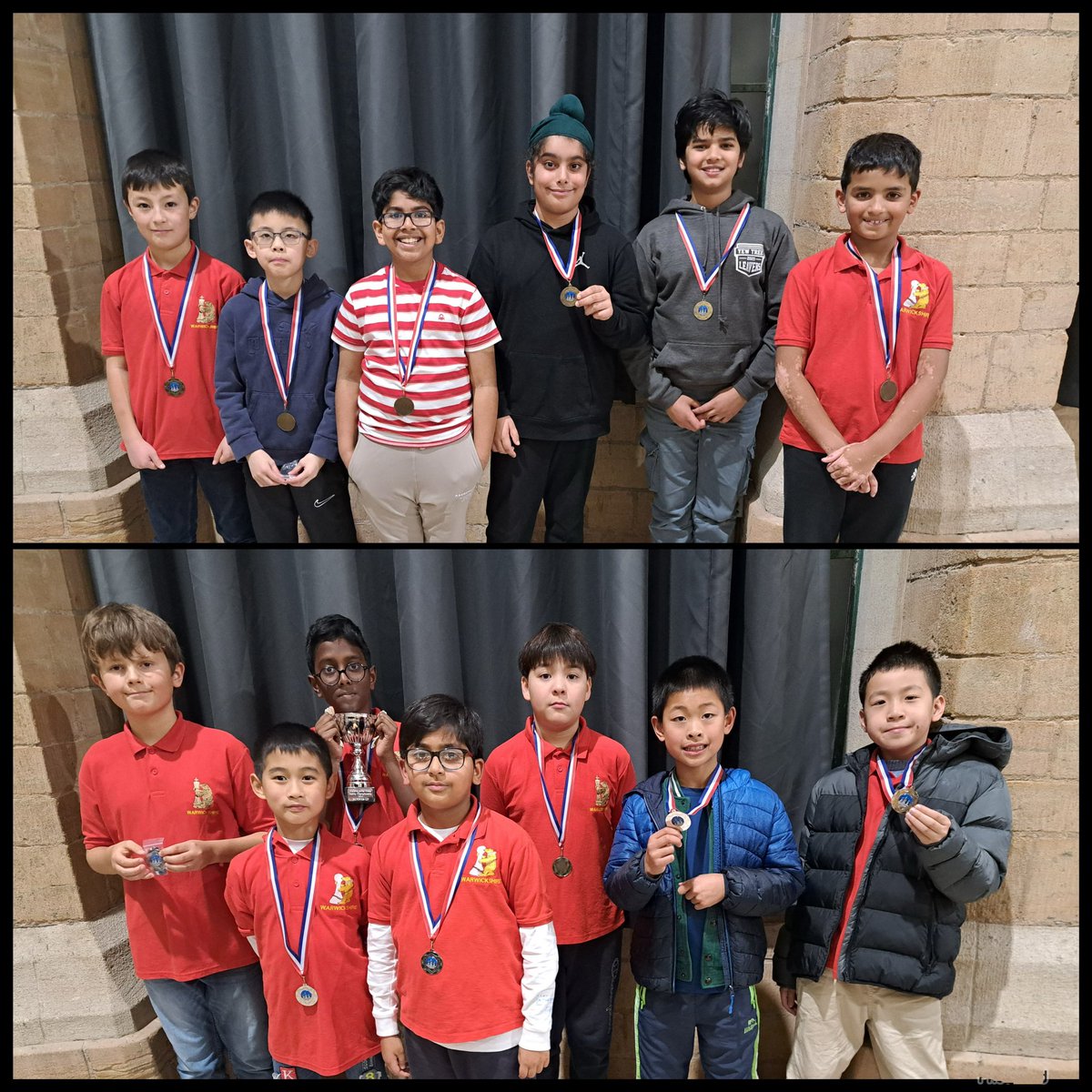 5 Warwickshire teams entered the inaugural 2024 Midland Junior County Championship held at <a href="/NottsHigh/">Nottingham High School</a> yesterday. 

The final standings
Girls - 1st place 🏆
U8 - 1st place 🏆
U9 - 2nd place 🥈
U10 - 2nd place 🥈
U11 - 3rd place 🥉

warwickshirechess.org/2024-midland-j…