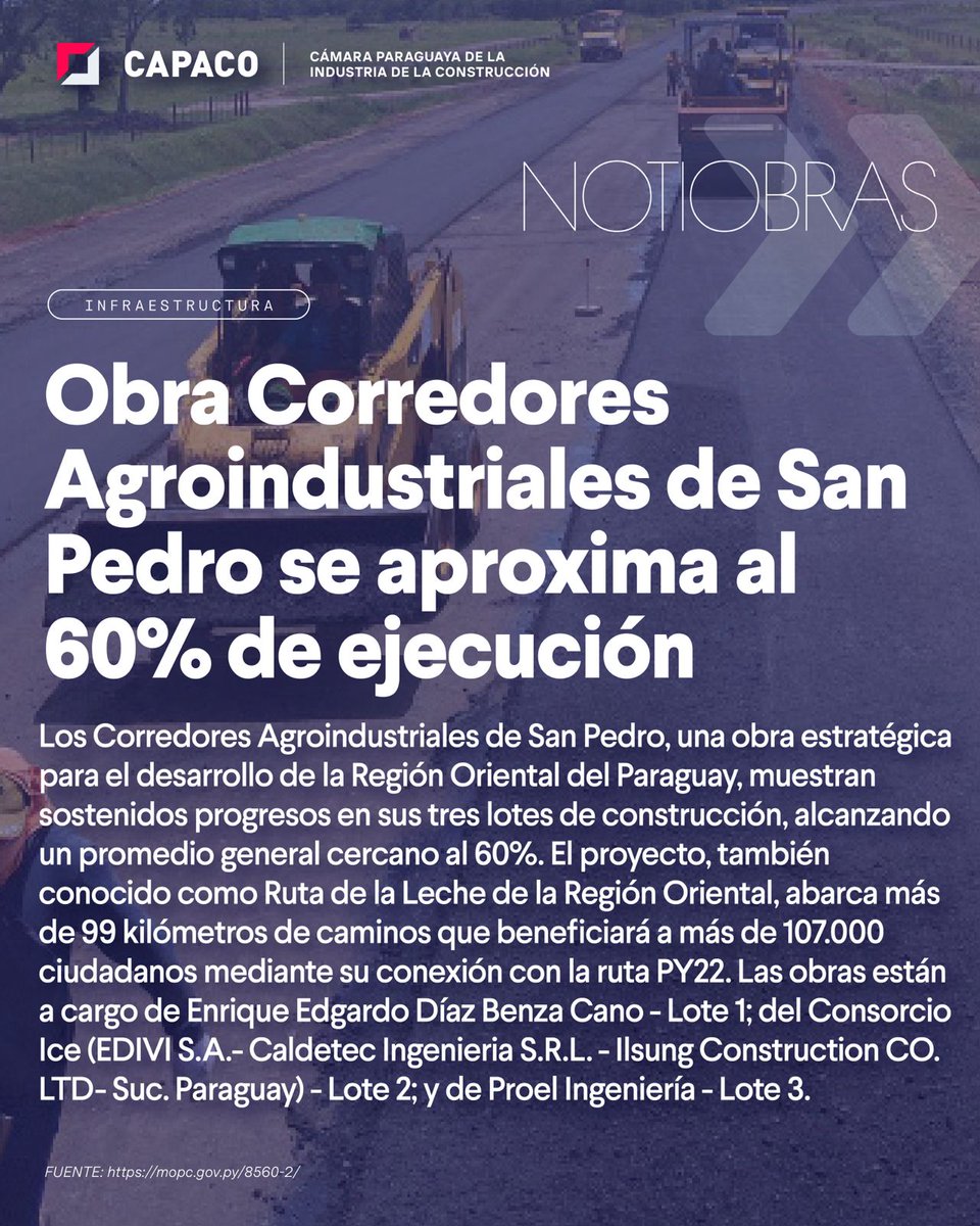 capaco_oficial's tweet photo. 🟥#NotiObras, tu fuente de actualidad en el sector de la construcción.🔍
#CAPACO https://t.co/8LNLlZ6CgB