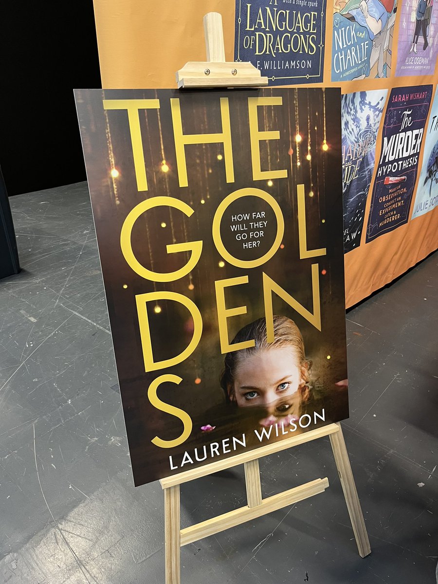 bookswithjane's tweet photo. Shiny cover reveal of The Goldens by Lauren Wilson at @YALC_UK! @HarperFireBooks https://t.co/C70GHacnme