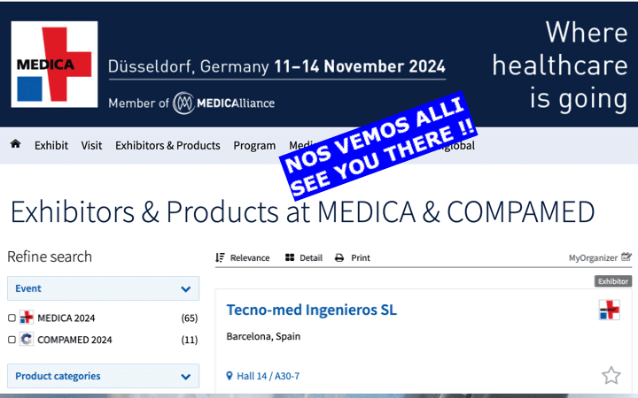 Nos vemos en nuestro stand del stand agrupado de Fenin en el Hall 14.
nos vemos allí …

estamos en el catalogo de FENIN – ICEX «Spanish Companies» spanishcompaniesfenin.com/medica2024/blo… 

tecnologias-sanitarias.com/?p=37789