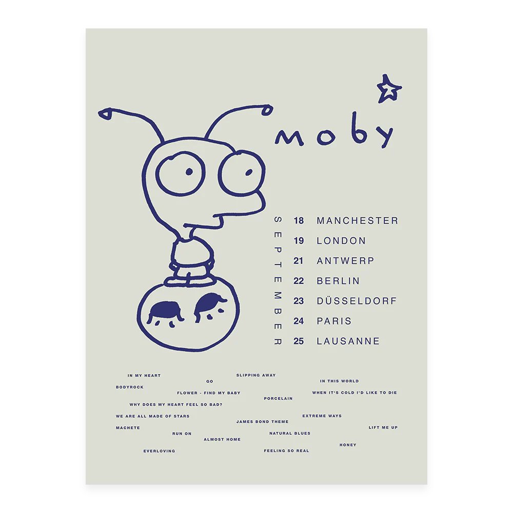 MobyNews's tweet photo. New merchandise is available at the official Moby Store, mostly from the latest European tour.

https://t.co/fTsucun22k https://t.co/oJJJhGIol3