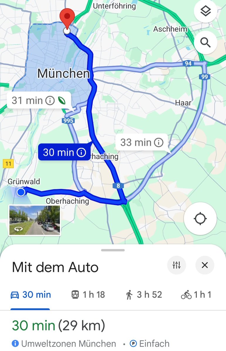 eCaroos's tweet photo. Ich bin ja eigentlich ein Fan vom Routing via @googlemaps, aber das verstehe ich nicht.
Bei Modus "Kraftfahrsparend" werden drei Rozten über die Autobahn angezeigt während es im Modus "Ohne Autobahn" noch die kürzeste und NICHT die langsamste gibt. Ich habe Fragen! https://t.co/cIbBB81tZJ