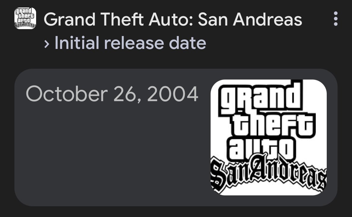 Crazy how Half Life 2 and GTA San Andreas, two of the most innovative and celebrated games ever, came out within just a few weeks of each other

2004 was a historic year for gaming
