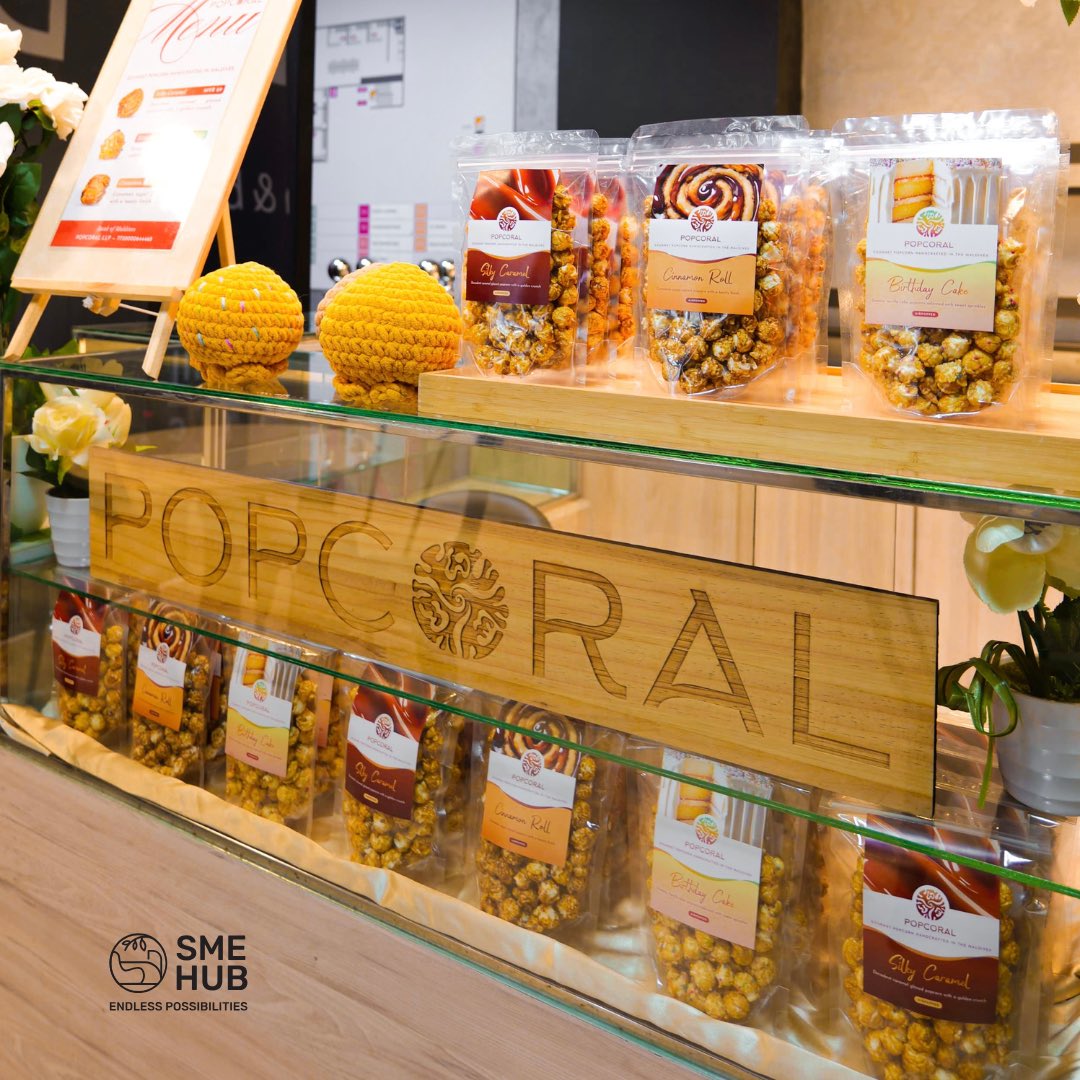 Our first pop-up kiosk is now open! 🎉 Stop by the Pop Coral Kiosk and experience the first-ever gourmet popcorn handcrafted in the Maldives!