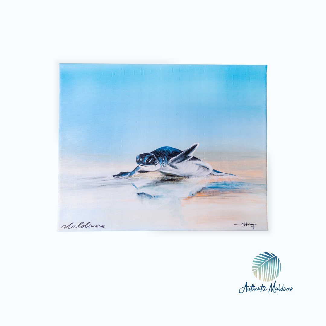 Immerse yourself in the vibrant colors of the Maldives with this beautiful piece by Creatica Pvt Ltd.