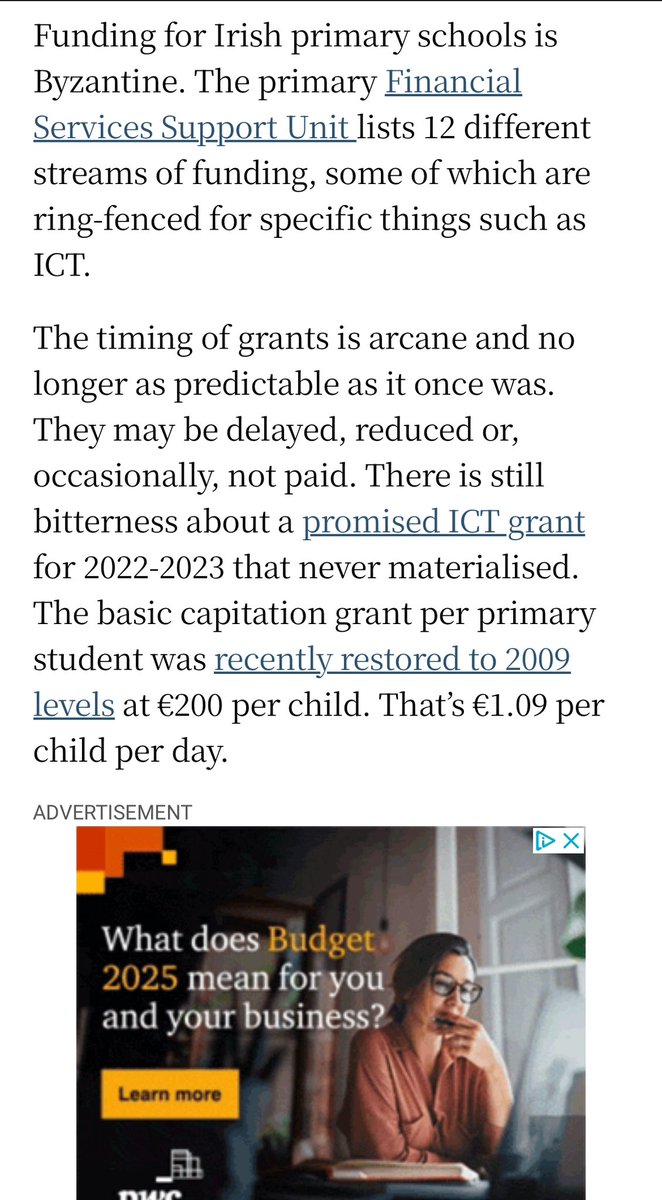 ciaraquill's tweet photo. Excellent article about school underfunding by Breda O’B #edchatie

“Our schools are being punished for being caring and competent, for getting things done with funding levels that would cause Michael O’Leary to throw his hands up and declare bankruptcy.”

https://t.co/CbMSsKXn2f https://t.co/0ZuOJtp06h