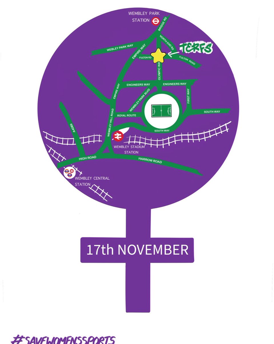 JeanHatchet's tweet image. If you are going to Wembley to see the England v Rep of Ireland match today please do stop and chat to us. Or give us a wave or a cheer if you agree with us that @FA should stop men cheating their way into women’s football. @twelve0fiveUK
#AreYouAMan
#HesAMan
#TERFS