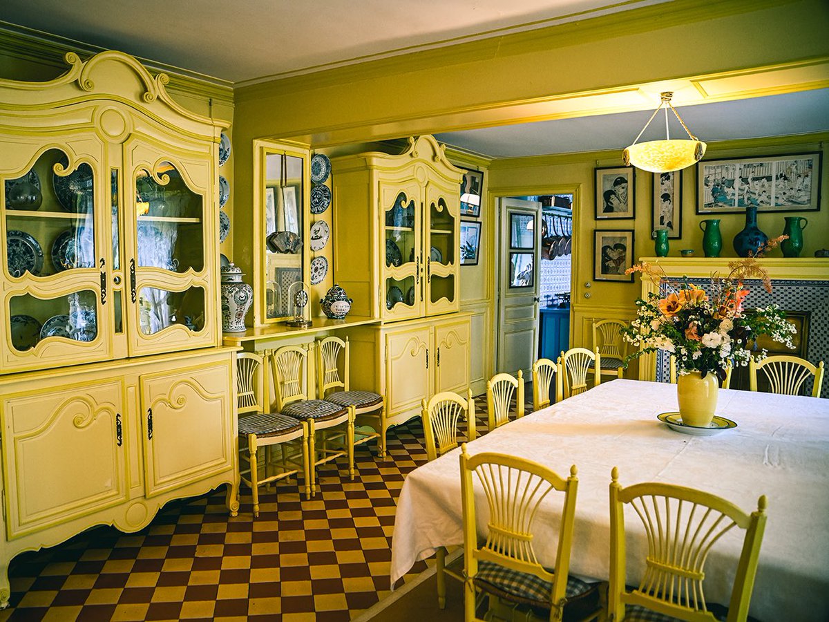 Inside and outside Claude Monet's house in Giverny