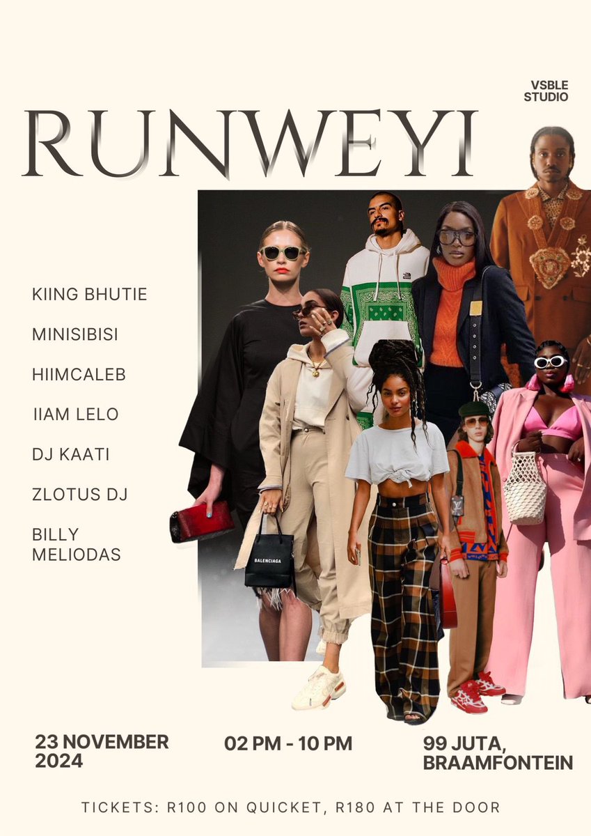 FashionRsource's tweet photo. Bring your style and your vision, let the runway be your stage. #Runweyi is back and it’s time to turn heads with your look.

You can strutt your stuff and catch MINI SIBISI, DJ KAATI and many more on the 23rd of November 2024 in Joburg.

🔗https://t.co/BC1PiikStA https://t.co/DeBfta2RFm