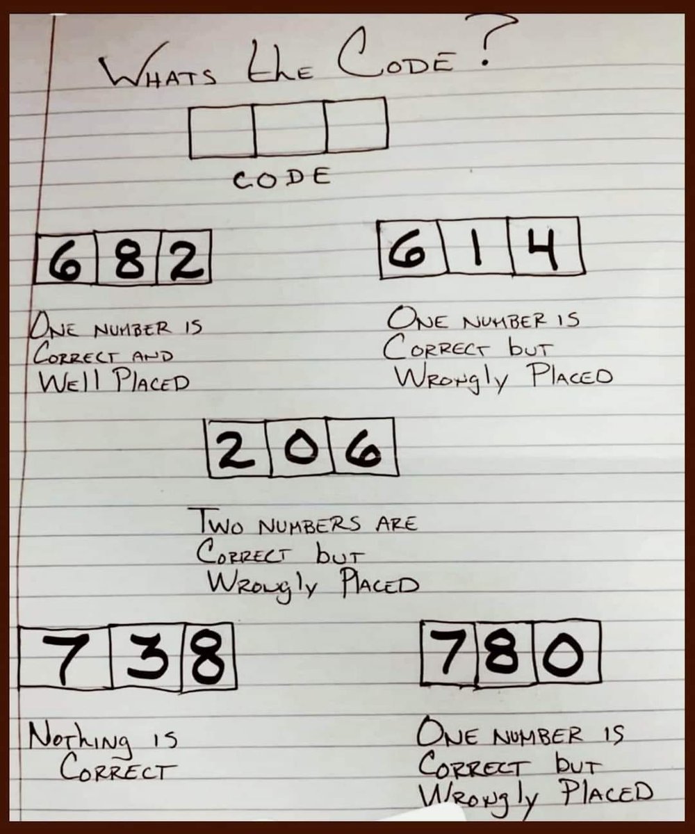 DmEducational's tweet image. Lovely little #Puzzle.
#CodeBreaking #Brainteaser #LogicProblem