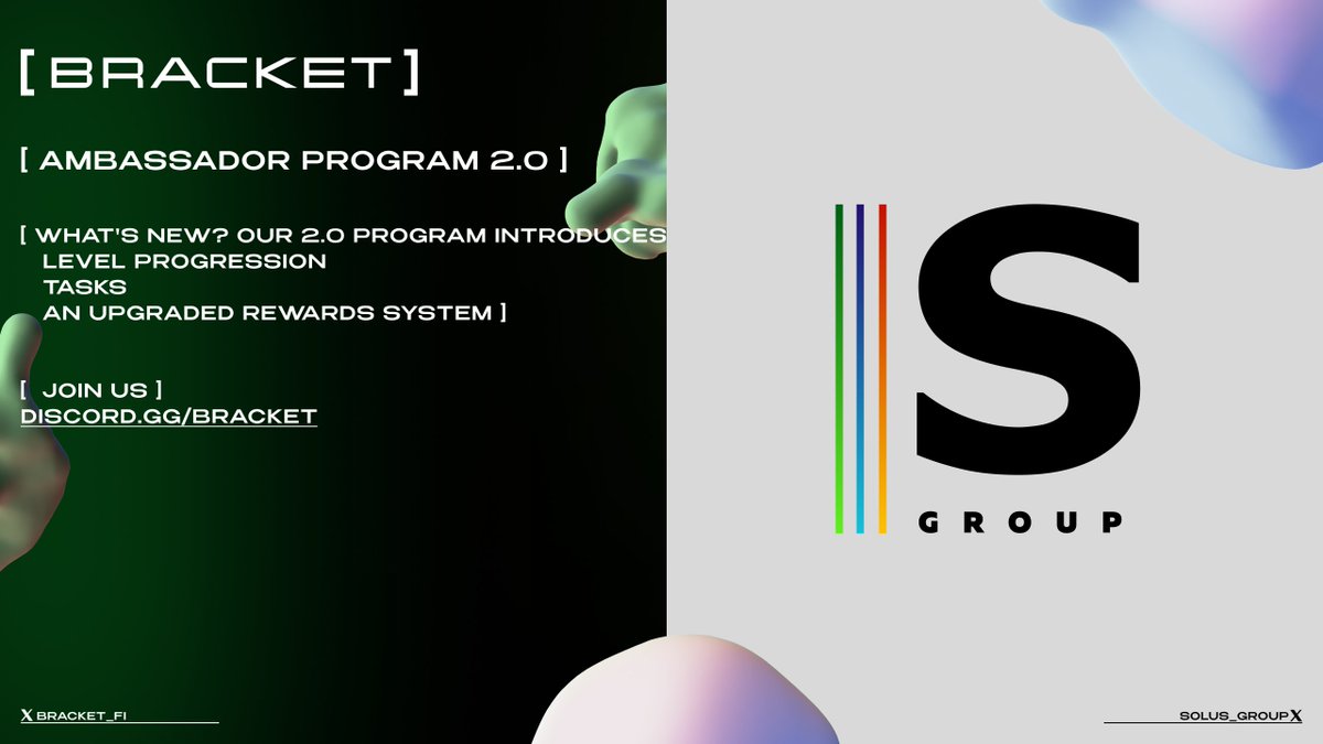 notaarcy's tweet photo. [ Ambassador Program 2.0 at Bracket in the Solus Group performance ]

A major liquidity representative for DeFi protocols has revamped its ambassador program, developed in conjunction with @solus_group.

 #SolusGroup @bracket_fi

thread