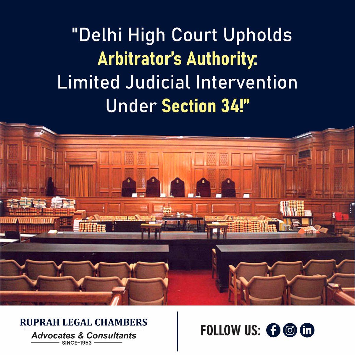 AdvNavtejRuprah's tweet image. Check out my latest article: Delhi High Court Reaffirms Minimal Judicial Intervention in Arbitration Under Section 34 linkedin.com/pulse/delhi-hi… via @LinkedIn

#ArbitrationLaw #DelhiHighCourt #Section34 #JudicialRestraint #RuprahLegalChambers #DisputeResolution #LegalUpdate