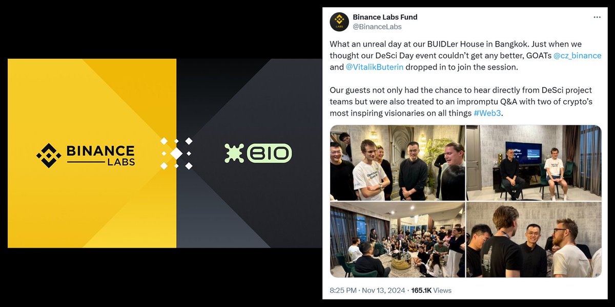 CryptoDuck_TH's tweet photo. [ 🧪 รู้จัก DeSci narrative และลงชื่อเข้าร่วมปฏิญญา bio/acc manifesto จาก @bioprotocol ]

ไม่ว่าจะในวงการธุรกิจสตาร์ทอัปหรือวงการวิทยาศาสตร์ สิ่งหนึ่งที่ทำให้นวัตกรรมหรืองานวิจัยดีๆ ไม่สามารถส่งมอบไปถึงเป้าหมายปลายทาง เพราะต้องผ่านเฟสที่ยากที่สุด ที่เรียกว่า "Valley of death" หรือ หุบเหวแห่งความตาย เพราะเฟสนี้ต้องใช้ต้นทุนทางการเงินมหาศาล เพื่อเข็นงานวิจัย "จากหิ้งสู่ห้าง" ให้สำเร็จ

ไอเดีย DeSci หรือ Decentralized Science จึงเกิดขึ้น เพื่อให้งานวิจัยส่งมอบไปถึงปลายทางได้เร็วขึ้น และเปิดโอกาสให้ทุกคนสามารถเข้ามามีส่วนร่วมได้

อย่างในวงการวิทยาศาสตร์ดั้งเดิม ปัญหาหนึ่งคือผู้วิจัยจะต้องมีค่าใช้จ่ายเพื่อตีพิมพ์รับรองผลงานในวารสารวิชาการ ซึ่งก็มีค่าใช้จ่ายสูง แต่โชคดีที่ตอนนี้มี @researchhub เปรียบเสมือน GitHub สำหรับนักวิทยาศาสตร์ ทุกคนสามารถมีส่วนร่วมตรวจสอบและค้นคว้าได้

ปัญหาอีกเรื่องคือ Funding หรือการจัดหา-เข้าถึงแหล่งเงินทุนเพื่อใช้ต่อยอดงานวิจัย โดยวิธีดั้งเดิมก็คือการขอทุนไม่ว่ารัฐหรือเอกชน แต่ก็มีปัญหาคือต้องใช้เวลาดำเนินการยาวนาน และงานวิจัยที่จะได้รับทุนมักต้องสอดคล้องกับความต้องการของภาคธุรกิจเป็นหลัก ยังไม่รวมถึงปัญหาด้านความโปร่งใสหรือผลประโยชน์ทับซ้อนที่อาจเกิดขึ้นได้

📌 ตัวอย่างโปรเจกต์ DeSci ที่เข้ามาแก้ปัญหาการจัดหาแหล่งเงินทุนงานวิจัยวิทยาศาสตร์

💊 VitaDAO (@vitadao) ถือเป็นโครงการ DeSci ตัวแรกๆ (ก่อตั้งปี 2021) เป้าหมายคือการระดมทุนงานวิจัยในด้านการยืดอายุขัยของมนุษย์ ด้วยการกระจายอำนาจทรัพย์สินทางปัญญาผ่านโทเค็น $VITA ซึ่ง VitaDAO ได้รับทุนถึง $4.1m และยังได้การสนับสนุนจาก Pfizer และ Balaji Srinivasan อดีต CTO ของ Coinbase
🔗 ดูเพิ่ม: https://t.co/Z7hqCBts2j

💊 Molecule (@molecule_dao) เป็น decentralized biotech protocol เปรียบเสมือนตลาดช็อปปิ้งงานวิจัยด้านไบโอเทค ผู้ลงทุนกับโปรเจกต์ต่างๆ จะได้รับ IP tokens เพื่อเป็นส่วนหนึ่งในเจ้าของทรัพย์สินทางปัญญาของโครงการที่สนใจ
🔗 ดูเพิ่ม: https://t.co/jPramxFPJY

💊 Bio (@bioprotocol) หรือ BioDAO เปรียบเหมือน Y Combinator ของวงการสตาร์ตอัป เป้าหมายคือเข้ามาช่วยบ่มเพาะและเร่งสนับสนุนการเติบโตโครงการ DeSci DAOs ต่างๆ ที่ผ่านการคัดกรองจาก BioDAO โดยใช้ระบบระดมทุนแบบ Launchpad ให้แก่นักลงทุนที่สนใจ

สาเหตุที่ Bio เป็นที่ฮือฮาเพราะเป็นโปรเจกต์ DeSci ตัวแรกที่ทาง Binance Labs ประกาศลงทุนในสัปดาห์ที่ผ่านมา และจุดกระแสความสนใจของ DeSci narrative ขึ้นมาในช่วงนี้
🔗 ดูเพิ่ม: https://t.co/1l0hMKqQPV

💊 Pump․science (@pumpdotscience) เป็นแพลตฟอร์มช่วยให้นักวิทยาศาสตร์ด้านยา เสนอโครงการประเภทยาหรือสารสังเคราะห์ที่คาดว่ามีผลในด้านการยืดอายุขัย โดยจะถูกสร้างเป็นโทเค็นแทนสิทธิ์ของตัวยา และจะถูกนำไปทดลองกับสัตว์ เช่น ไส้เดือน, แมลงวัน, หนู ในห้องปฏิบัติการ ผู้ลงทุนสามารถติดตามการทดลองสดๆ ได้ผ่าน livestream ของ Pump․science
🔗 ตัวอย่างยา $URO: https://t.co/y68axRu9Z5

สรุป: DeSci อาจเป็นคำตอบเพื่อลดปัญหาการผูกขาดของอุตสาหกรรมยาและการแพทย์ได้ในอนาคต อย่างไรก็ตามแนวคิดนี้ยังอยู่ในระยะเริ่มต้น และอาจไม่จำเป็นว่า DeSci ทุกโครงการจำเป็นต้องพึ่งพาเทคโนโลยีบล็อกเชน สุดท้ายแล้ว DeSci จะสำเร็จจนเป็นที่แพร่หลายหรือไม่ ก็คงต้องให้เวลาเป็นเครื่องพิสูจน์

เนื้อหาบางส่วนจาก CoinGecko
👉 https://t.co/MJ2mTqXVbw