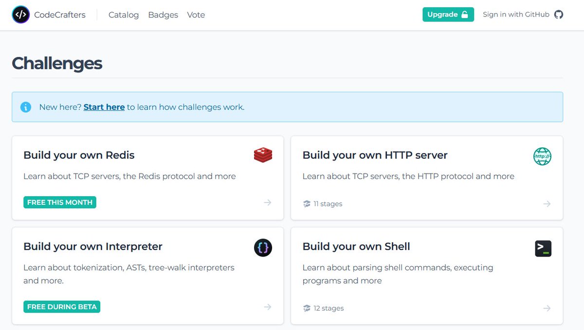 wateriscoding's tweet image. this codecrafters is so good man!
we actually need smthn like this for cs degree instead of mugging up those cs textbooks mindlessly