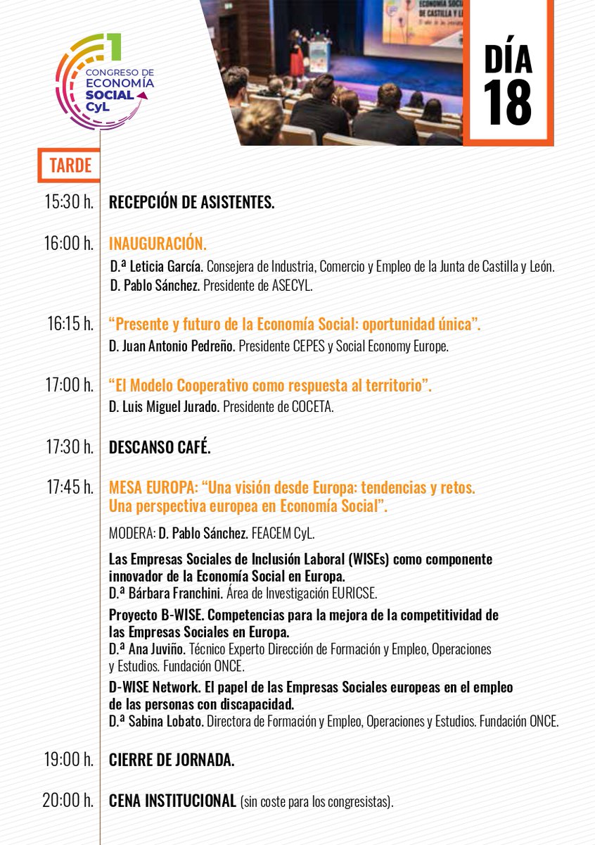 LeticiaGarciaZa's tweet photo. 🔔Este lunes, la @jcyl rinde homenaje al cooperativismo y la economía social:
🟨Entrega de los XV Premios al Cooperativismo y la Economía Social: @porsiete , @BodegalaMilagrosa, #Ensuma (@fIntras) y Jesús Mazariegos (@FPersonas )
🟨I Congreso de Economía Social con @ASECYL https://t.co/iaAxAAMRFd