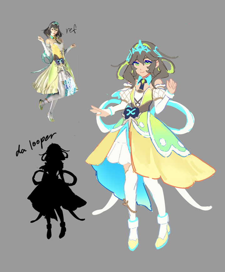 aniypy's tweet photo. a bit of sphene redesign for fun https://t.co/wUyWAzyD5V