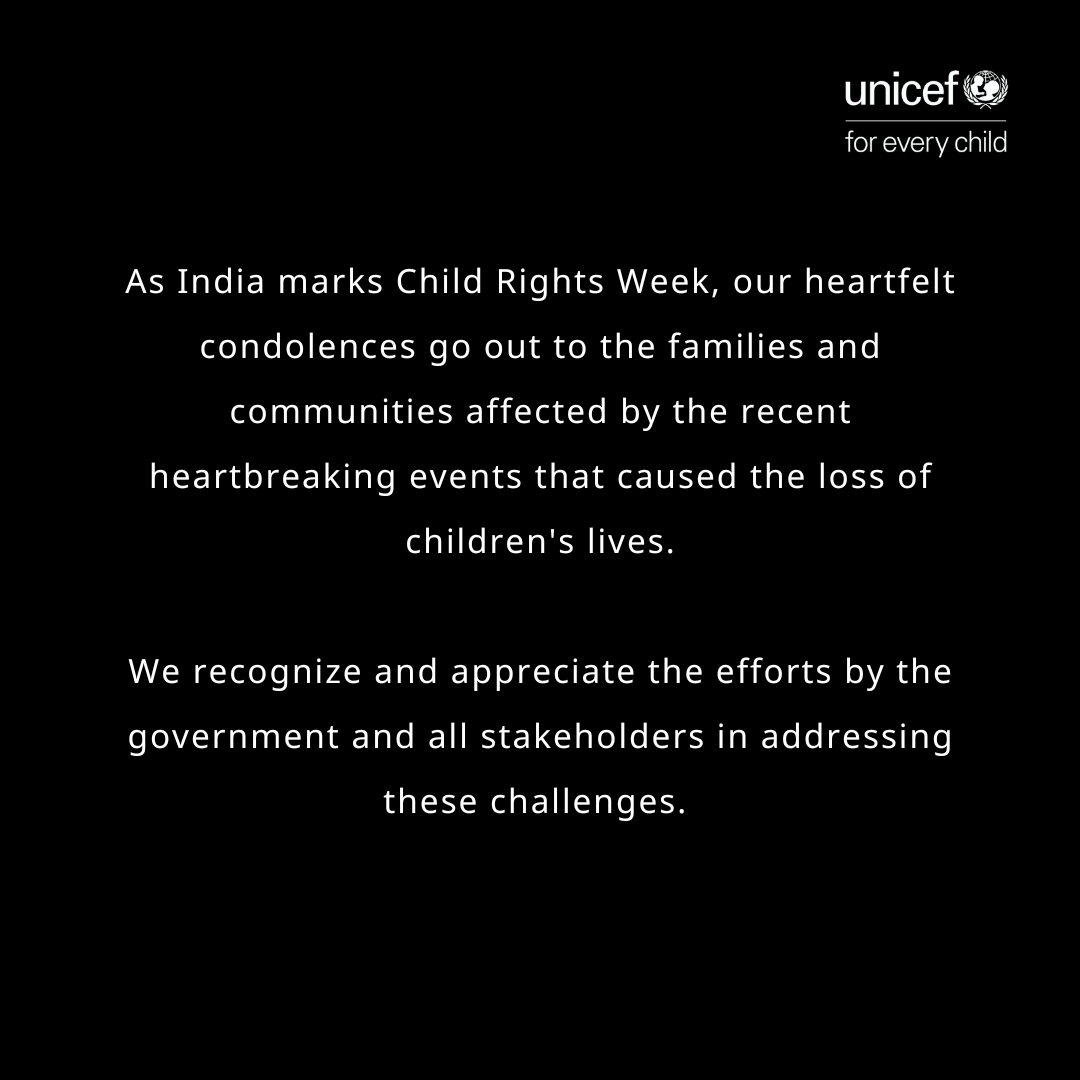 UNICEF remains a committed partner to support the well-being and rights of children, prioritising their safety and security.

Together, let us continue working towards a future where every child is safe, protected and able to thrive.