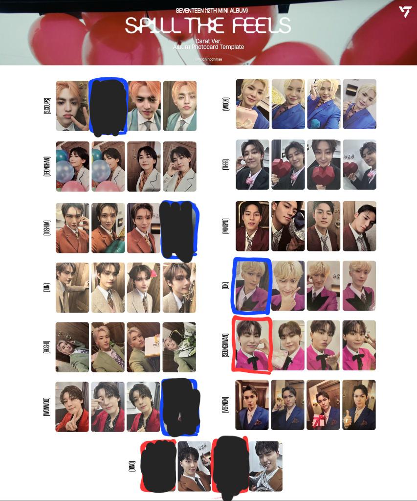 allmlife_17's tweet photo. 세븐틴 미니12집 스필더필 포카 교환

💙: 저 
❤️: 캐럿 

일반/캐럿반 승관 교환 구해요!!!!🥹🥹

에스쿱스 정한 조슈아 준 호시 원우 우지 디에잇 민규 도겸 승관 버논 디노 세븐틴 일반판 캐럿반 포카 교환 https://t.co/lRte6rfrVL